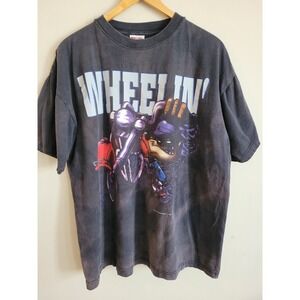 Vintage Warner Brothers Looney Tunes Taz Motorcycle XL T Shirt